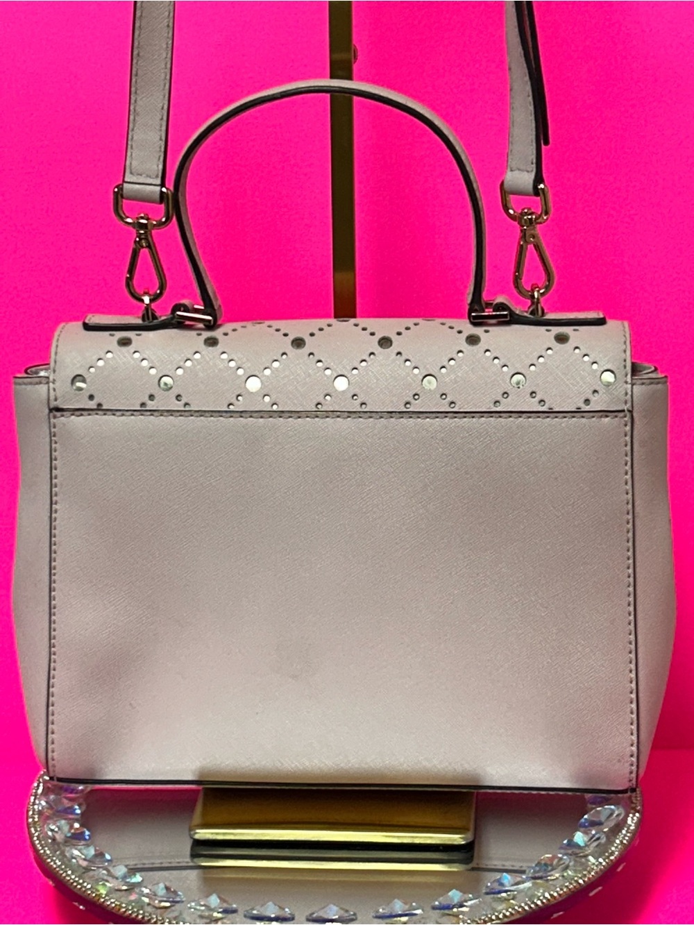 Michael Michael Kors Violet Callie BLSM/Ballet Satchel Approx. 12 x 8 x 2 - Picture 3 of 17